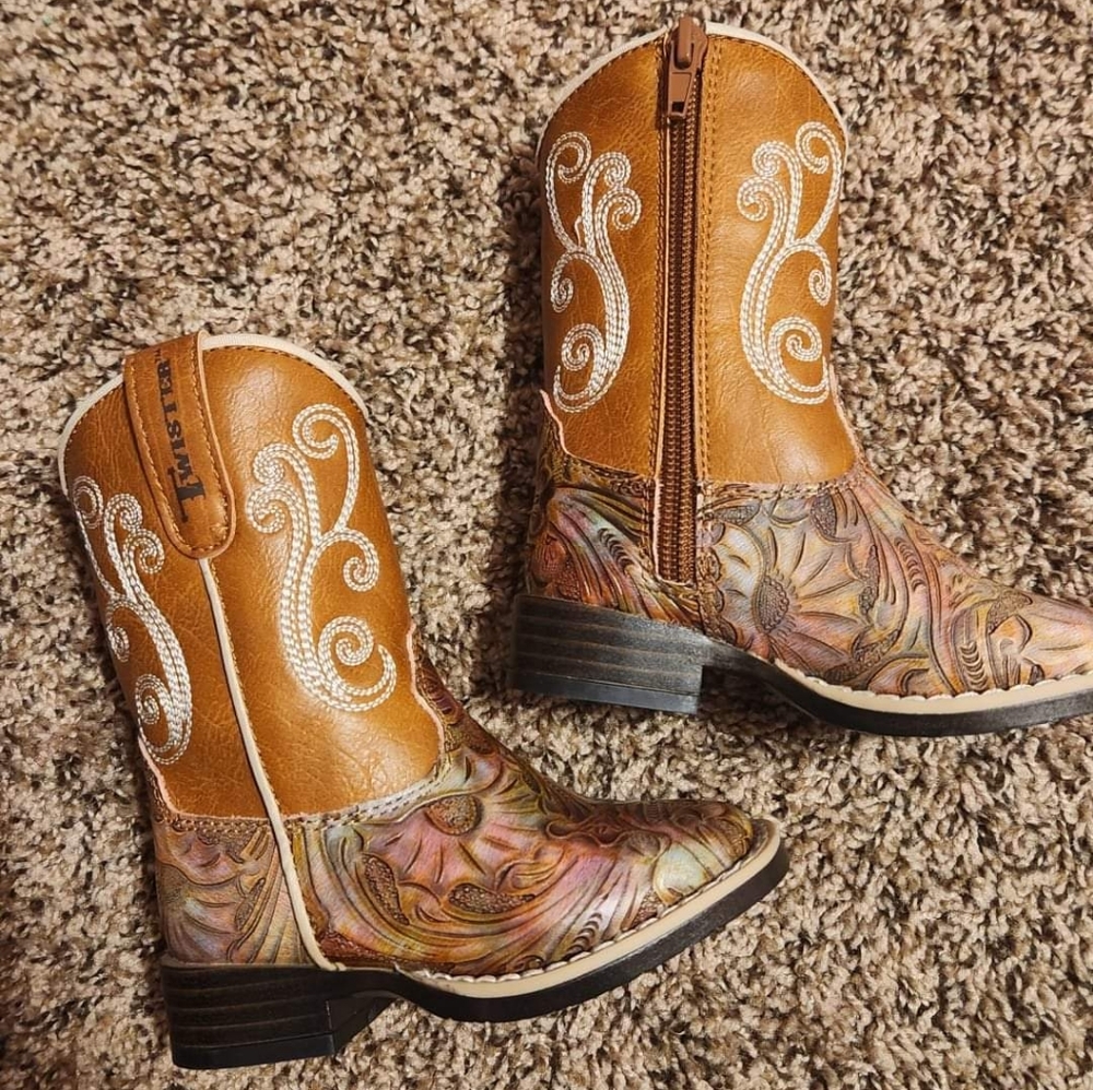 Twister toddler multi color embossed boot